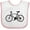 White and Pink, variant on Inktastic Bicycle Silhouette Boys or Girls Baby Bib