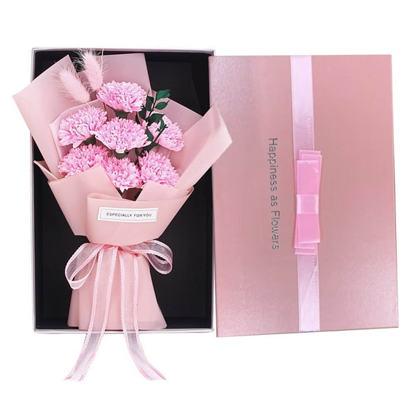 EGNMCR Décoration de Chambre Décoration de Maison Cadeau de la Fête des Mères Bouquet à Main Boîte-Cadeau Boîte-Cadeau de Fleurs en Savon pour Mère Bouquet à Main