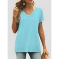 thumbnail image 6 of Womens Summer Sleeve V Neck Casual Tops Tshirts, 6 of 6