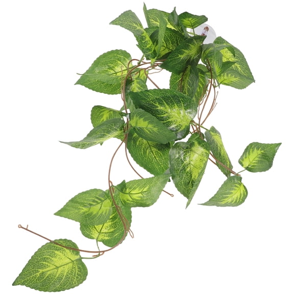 IBASETOY Plastic Reptile Terrarium Plant Decor Light Green Artificial Lifelike Tank Ornament