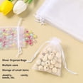 thumbnail image 4 of Bolsas Transparentes, Bolsa Transparente Vacía Que Ahorra Espacio, Cierre De Cordón Transpirable, Organza, 100 Piezas Para Monedas Para El Hogar, 4 of 7