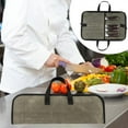 thumbnail image 4 of Chef Roll Bag Holds and Kitchen Tools - Durable Case Made of Canvas Chef Bag Carried by Handle or Shoulder Strap, 4 of 7