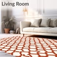 thumbnail image 2 of ODIKA 5'x7' Machine Washable Non-Slip Area Rug, Hexagon Honeycomb Hallway with Interlocking Cell High Traffic Rug, Brown, 578435, 2 of 7