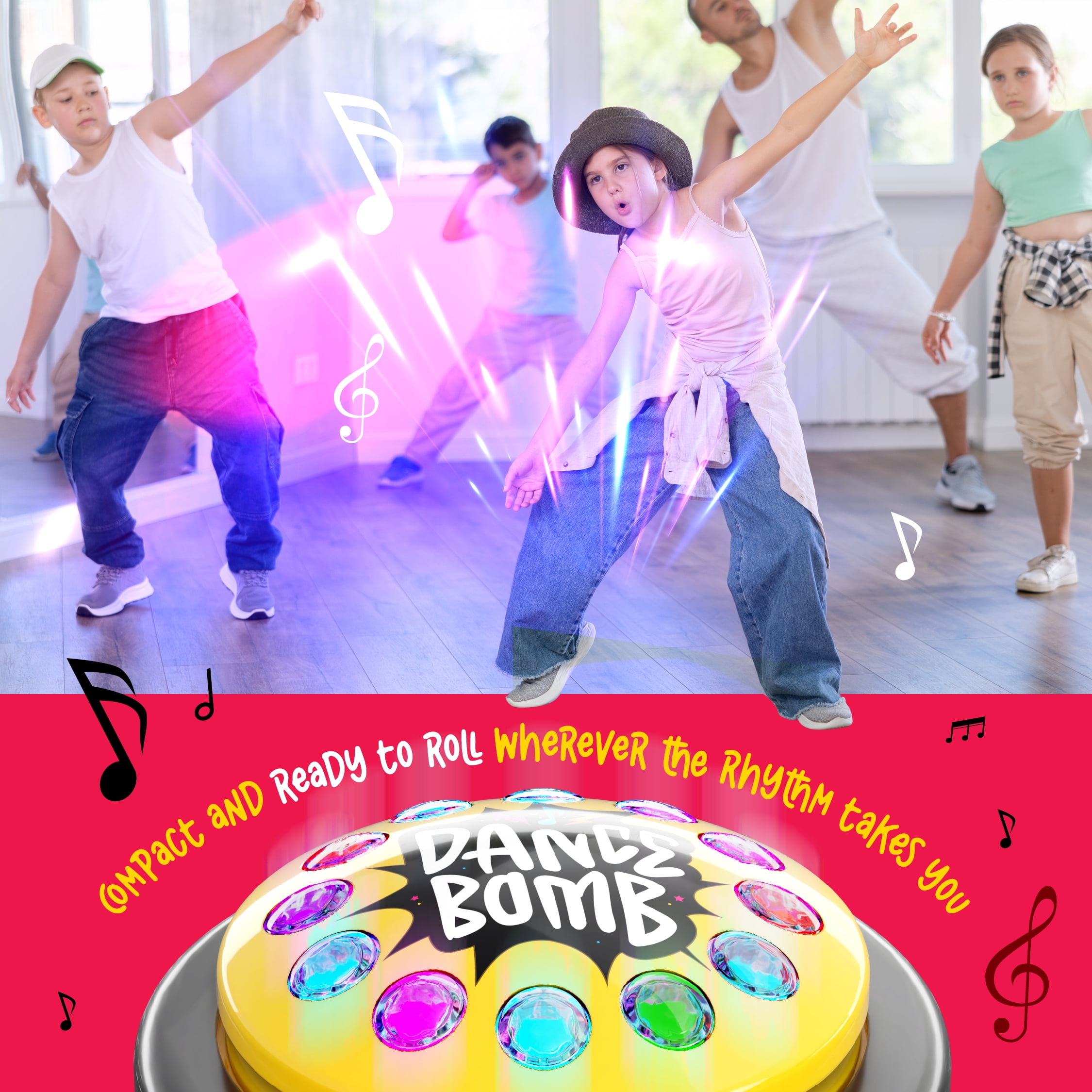 Dance Bomb Party Button - 30 Second - Funny Gifts - Teacher Classroom Must Haves - Cute Office Desk Accessories - Middle High School Classroom Games Supplies - Cool Gadgets Gifts for Coworker, Work
