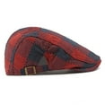 thumbnail image 3 of Beret Style for Men – British Retro Plaid Forward Slouch Hat for Spring Fall Sun and Versatile Everyday Wear, 3 of 3