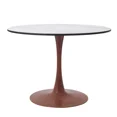 thumbnail image 4 of LeisureMod Bristol 35" Round Dining Table with Sintered Stone Top and Cherry Steel Pedestal Base for Modern Kitchen and Dining Room, 4 of 8