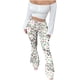 thumbnail image 2 of TaTaai Women's Fashion High Waist Flared Yoga Full Length Pants, Tight Waist, Stretchy Fabric, Two Fakes Design Gift, 2 of 9