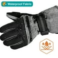 thumbnail image 2 of SUN CUBE Ski Gloves Men Women | Waterproof Breathable Snow Gloves | Windproof Winter Outdoor Snowboard Snowmobile Hiking | Warm Thermal Insulation 3M Thinsulate Zipper Pocket (Heather Gray, X-Large), 2 of 7