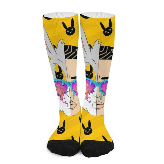 Bad Bunny Stocking Long Socks Breathable Knee High Thigh Stockings High Socks Sport Socks for Mens Womens