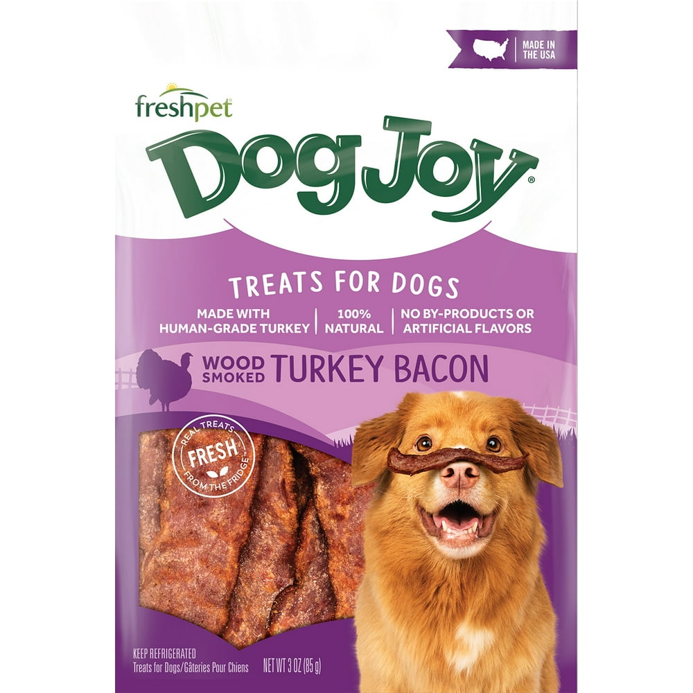 Freshpet Dog Treat, Dog Joy Grain Free Turkey Bacon Treat 3 oz Bag