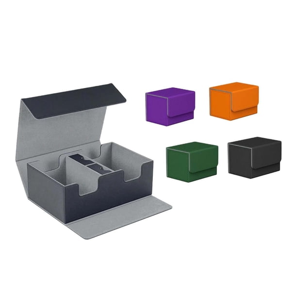 Caja de baraja de cartas coleccionables, caja de tarjetas, álbum de organización de almacenamiento para más de 400 tarjetas, juguetes protectores, Estilo F