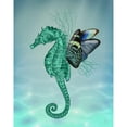 thumbnail image 3 of Fab Funky 20x24 Black Modern Framed Museum Art Print Titled - Winged Seahorse, 3 of 5