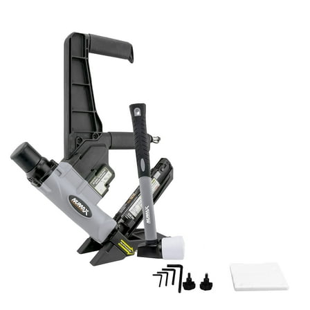 NuMax S50LSDH Pneumatic 2-in-1 15.5-Gauge and 16-Gauge 2" Dual Handle Flooring Nailer / Stapler
