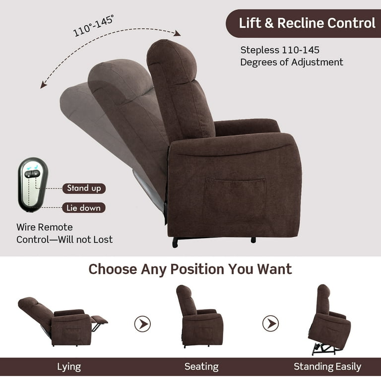 Costway Power Lift Recliner Chair for Elderly Living Room Chair w