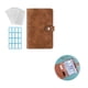 thumbnail image 4 of Carpeta De Hojas Sueltas, Carpeta De Presupuesto De Cuero Pu Marrón De 6 Anillas Con 12 Bolsas Transparentes Con Cremallera Para Presupuesto De Gastos, Carpeta De Sobres En Efectivo A6 Yuarrent EL008387-00, 4 of 5