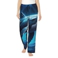 thumbnail image 1 of Balery Colorful Ocean Whale Pantalones de pijama para mujer, pijamas ultraligeros, pantalones de estar por casa-Small, 1 of 6