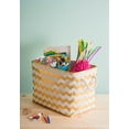 thumbnail image 3 of DII Polyester Container with Handles, Chevron Storage Bin, Large, Gold, 3 of 4
