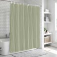thumbnail image 6 of Sage Green Striped Bathroom Shower Curtains with 12 Hooks Polyester Waterproof Shower Curtain for Stalls and Bathtubs Modern Minimalist Boho Stripes Decorative Bathroom Privacy Curtain 60x72 Inches, 6 of 9