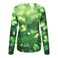 thumbnail image 6 of TrendVibe365 Green Sweatshirt for Women Plus Size Women St Patricks Day Long Sleeve Round Neck Polyester No Hood Casual St. Patricks Day Blouse Tops for Irish Themed Gifts XL, 6 of 8