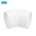 thumbnail image 3 of Uxcell 45 Degree Elbow Pipe Fittings 3" Furniture Grade UPVC Fitting Connectors White 2 Pack, 3 of 6