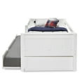 thumbnail image 2 of Camaflexi Twin Size Day Bed with Front Guard Rail & Twin Trundle - Panel Headboard - White Finish, 2 of 4