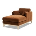 thumbnail image 6 of Jennifer Taylor Home Knox 65" Modern Farmhouse Chaise Lounge Chair, Burnt Orange Performance Velvet, 6 of 9
