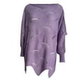 thumbnail image 4 of UJNDER Plus Size Lightweight Knit Sweater for Women Comfortable Stylish Casual Pullover Purple L, 4 of 4
