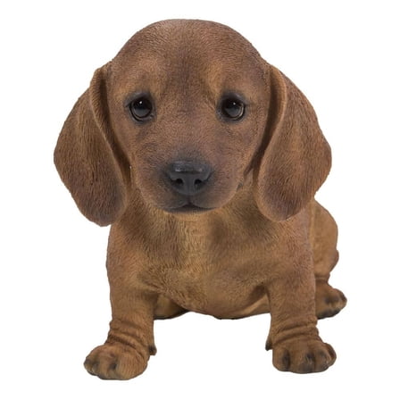 Brown Dachshund Sitting - Garden Statue