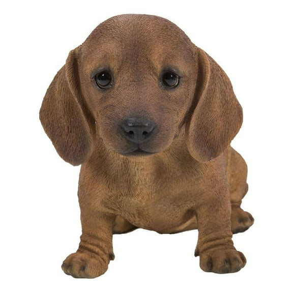 Brown Dachshund Sitting - Garden Statue