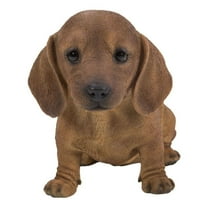 Brown Dachshund Sitting - Garden Statue