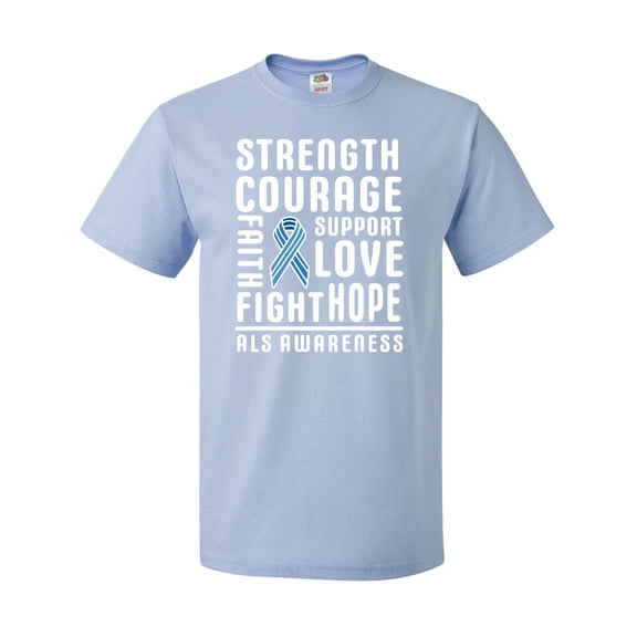 Inktastic Als Awareness Strength Courage Support T-Shirt