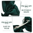 thumbnail image 4 of WRITWAA 2Pcs Big Bowknot Hairpin Cute Hair Bow Clip Dark Green Hair Styling for Women, 4 of 5