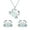 Silver-Set, variant on Womens Nautical Natural Stones Blue White Opal Crab Pendant Necklace Sterling Silver