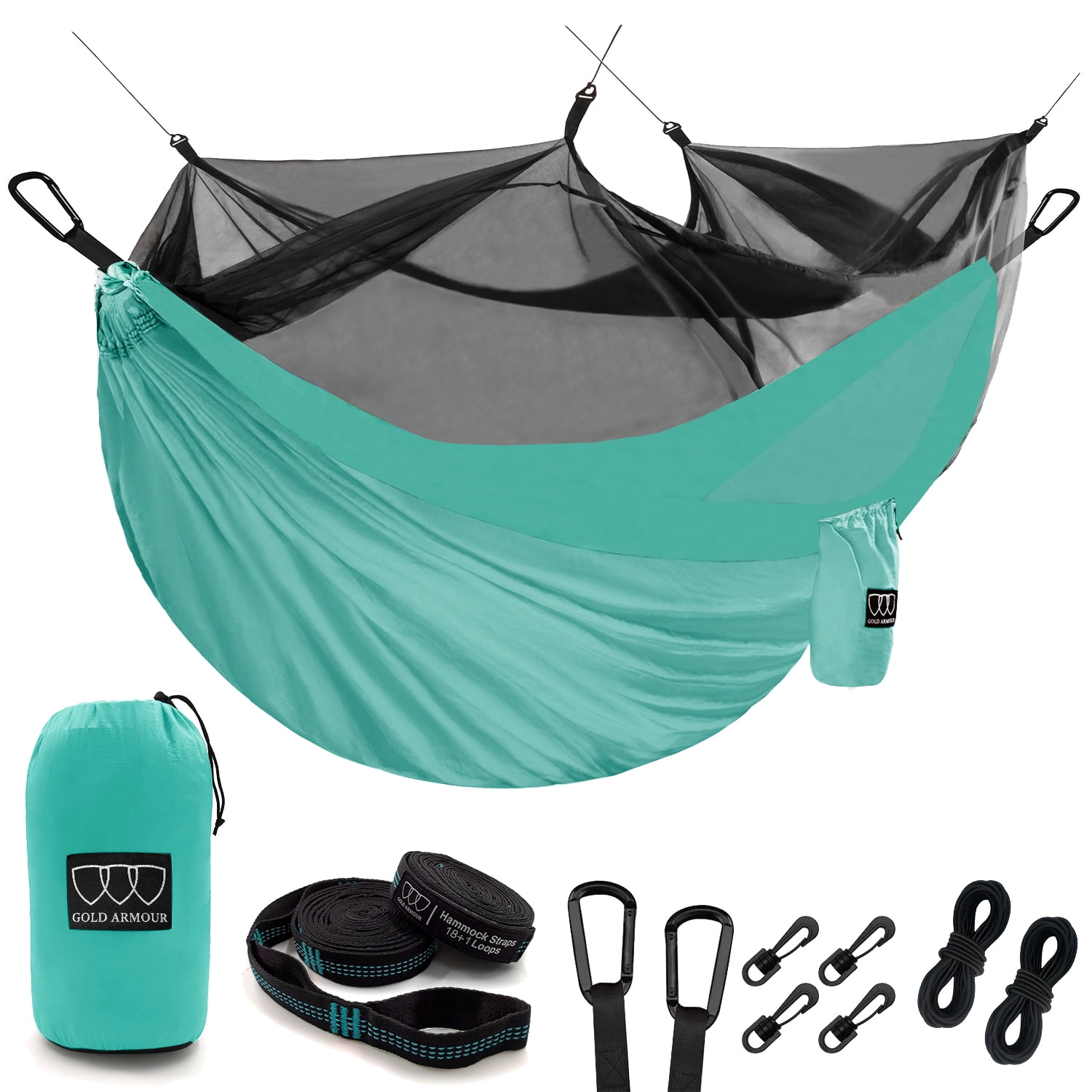 Gold Armour Camping Hammock Extra Large Double Parachute Hammock