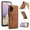 Brown, variant on TOP SHE Case for Samsung Galaxy A32 5G, Galaxy A32 5G Phone Case (6.5 Inch) - Synthetic Leather Protective Case with Card Slot / Kickstand, Slim Fit Lightweight Simple Fashion Cover (Rosegold)