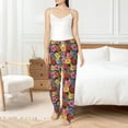 thumbnail image 6 of Lsque Daisies Flowers Print Women's Pajama Pants, Lounge Pant - Comfortable Home Wear,Elastic Waistband, Stylish Design-Large, 6 of 9