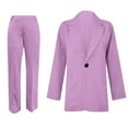 thumbnail image 5 of Women's Two Piece Sets Plus Size Casual Dressy Blazer Jackets Straight Leg Pants Suits 2 Piece Dressy Business Casual Outfits Professional Blazer Pantsuits Work Office Blazers Set, 5 of 5