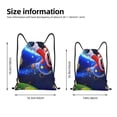 thumbnail image 4 of Saiise Mario Print Drawstring Backpack String Bag Sackpack Cinch Water Resistant for Gym Shopping Sport Yoga, 4 of 9