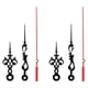 thumbnail image 4 of 2 Juegos de Kit de Movimiento de Reloj DIY Movimiento Oscilante con Manecillas Piezas de Reparación de Reloj de Cuarzo Piezas de Repuesto M, 4 of 5