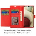 thumbnail image 3 of For Apple iPhone 14 Plus (6.7") Wallet Case PU Leather Credit Card ID Cash Holder Slot Dual Flip Pouch with Stand and Strap Cover ,Xpm Phone Case [ Red ], 3 of 7