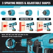 Gisam Cordless HVLP Paint Sprayer 21V MAX, Electric Spray Paint Gun with Adjustable 4 Nozzles & 3 Patterns,1000ML Container & 2PCS 4000mAh Batteries for House Furniture Fence Door Painting