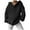 Black, variant on Xudanell Womens V Neck Sweatshirts Oversized Hoodie Pocket Fleece Lined Casual Sweatshirt Athletic Clothes Pullover Brown M
