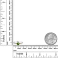 thumbnail image 3 of Gem Stone King 925 Sterling Silver and 10K Yellow Gold Green Chrome Diopside and White Lab Grown Diamond 3 Stone Engagement Ring for Women (0.53 Cttw, Round Gemstone, Size 5), 3 of 4