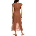 thumbnail image 2 of Theory womens  Flutter Midi Dress, 6, Brown, 2 of 3