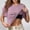 Purple, variant on WRFWUL Womens 2 Pack Cap Sleeve Tank Tops with Built in Bra Casual Crew Neck T-Shirts Summer Basic Padded Yoga Athletic Shelf Bra Tops