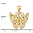 thumbnail image 3 of 14K Yellow Gold Charm Pendant 18 mm 19 Butterfly, 3 of 3