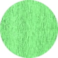 thumbnail image 1 of Ahgly Company Indoor Round Solid Emerald Green Modern Area Rugs, 4' Round, 1 of 4