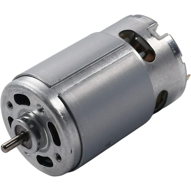 HUGFEGWE Moteur Électrique 25V DC 21000RPM Arbre Rond Couple Élevé pour Perceuses, Robots, RC Véhicules, Voitures/robots Télécommandés, Réparation/remplacement Moteur U2536-19302
