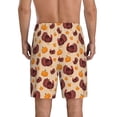thumbnail image 4 of Lsque Thanksgiving Turkey and Pumpkin Mens Sleep Pajama Shorts,Short Pajama Pants, Cotton Ultra-Soft Knit-4X-Large, 4 of 9