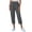 Dark Gray, variant on Admvng Linen Capri Pants for Women Elastic Waist Summer Casual Comfortable Cropped Pants